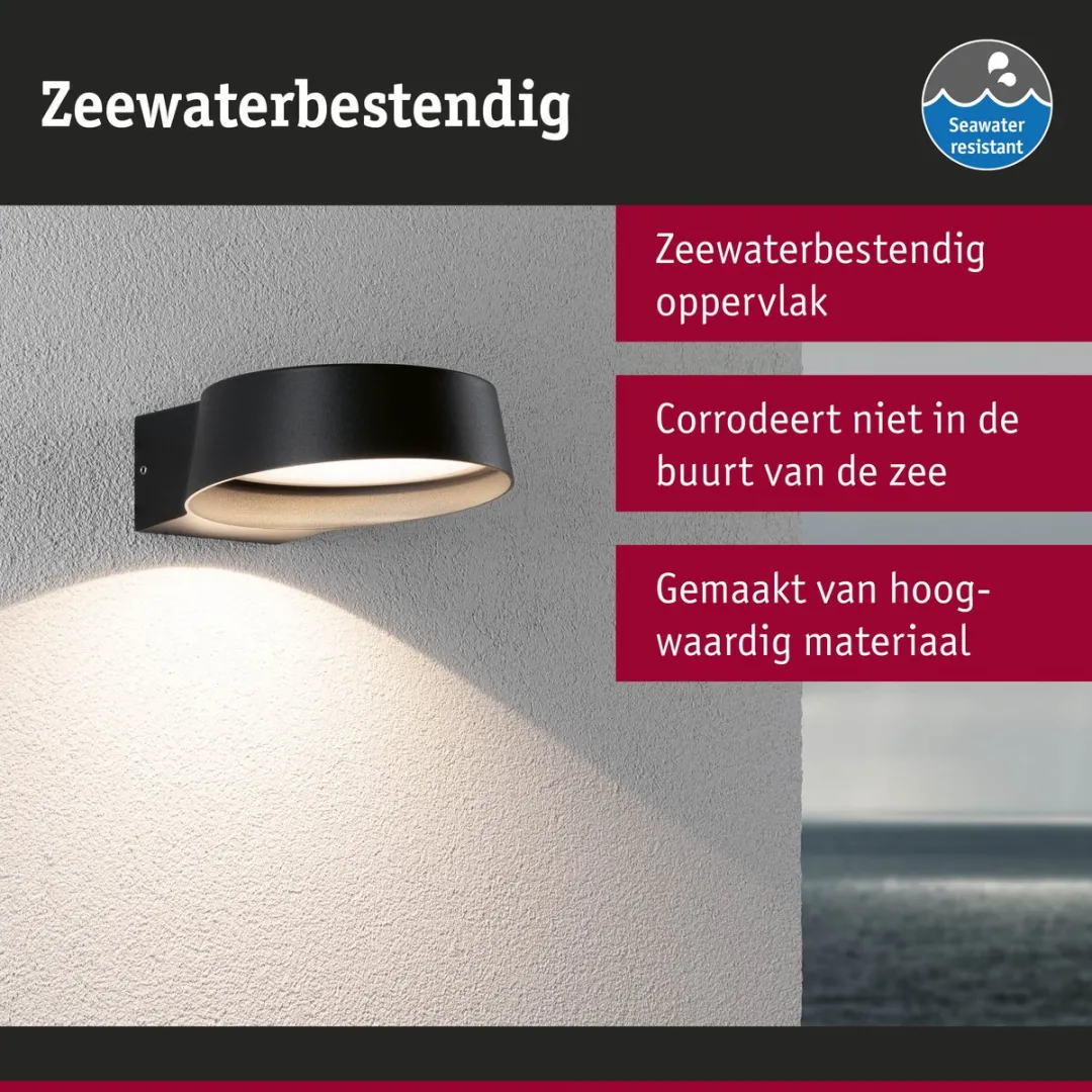 Paulmann Capea Grand LED Wandarmatuur 11,5W 3000K - Antraciet