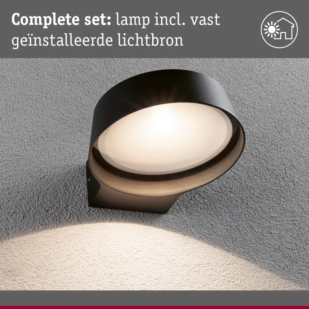 Paulmann Capea Grand LED Wandarmatuur 11,5W 3000K - Antraciet