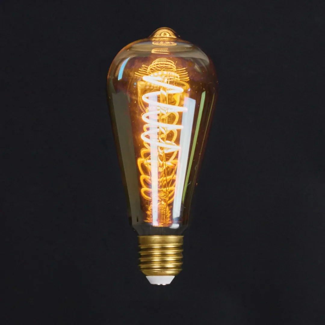 Anna's Collection LED Retro Gloeilamp 2W - 6 Stuks - Amber - afbeelding 3 van 5