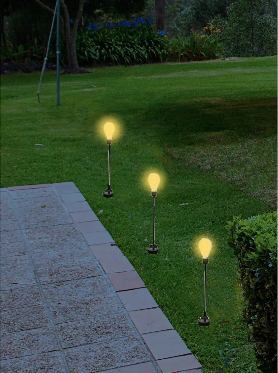 Lumineo Solar Tuinlamp Prikspot 86cm - Zwart