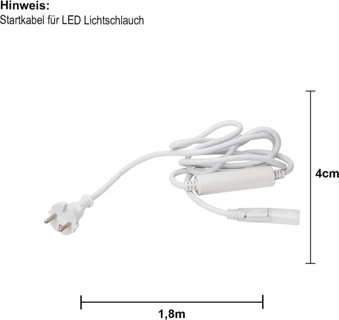 Star Trading Ropelight LED Reel Aansluitkabel 180cm - Wit