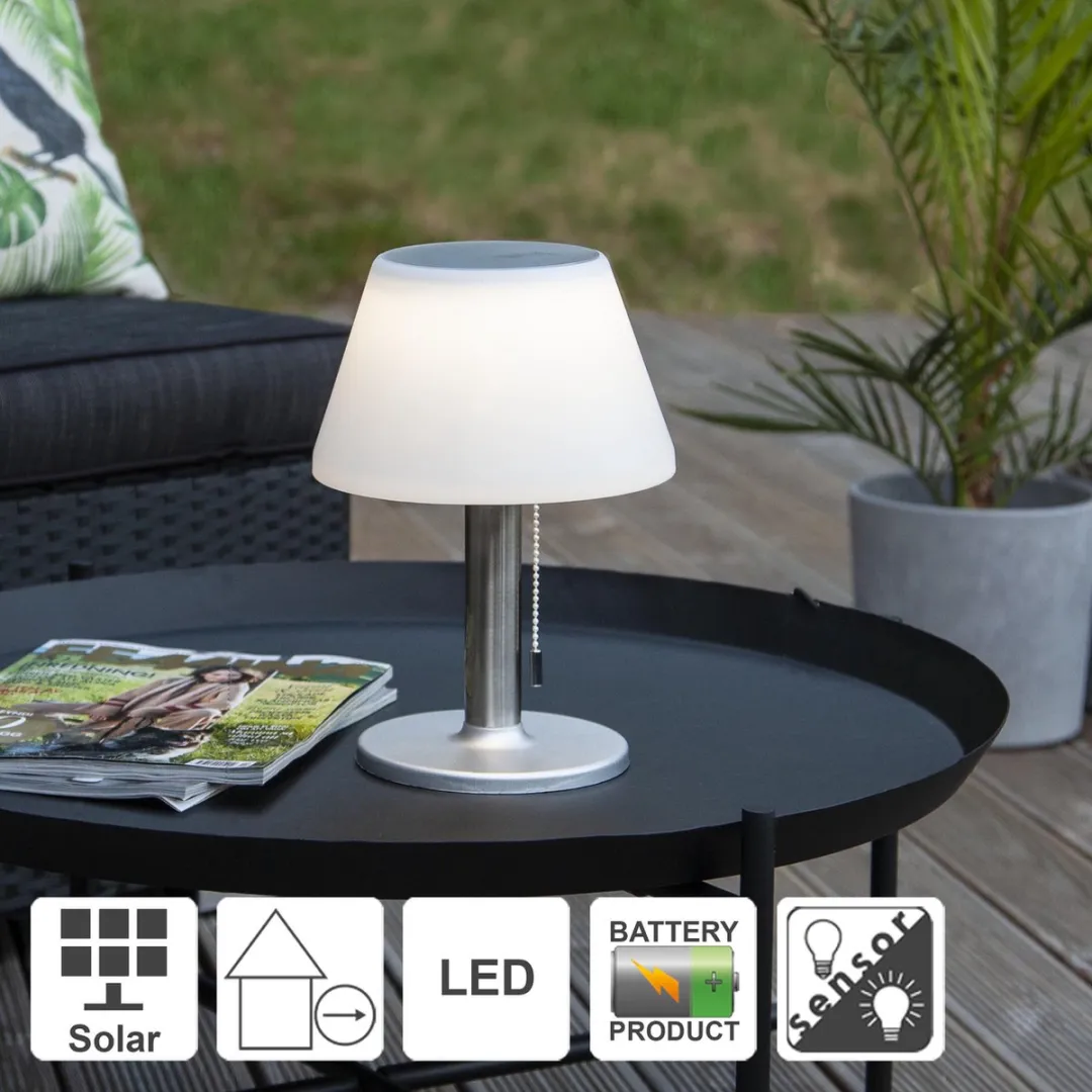 Star Trading Solar LED Tafellamp - Zilver