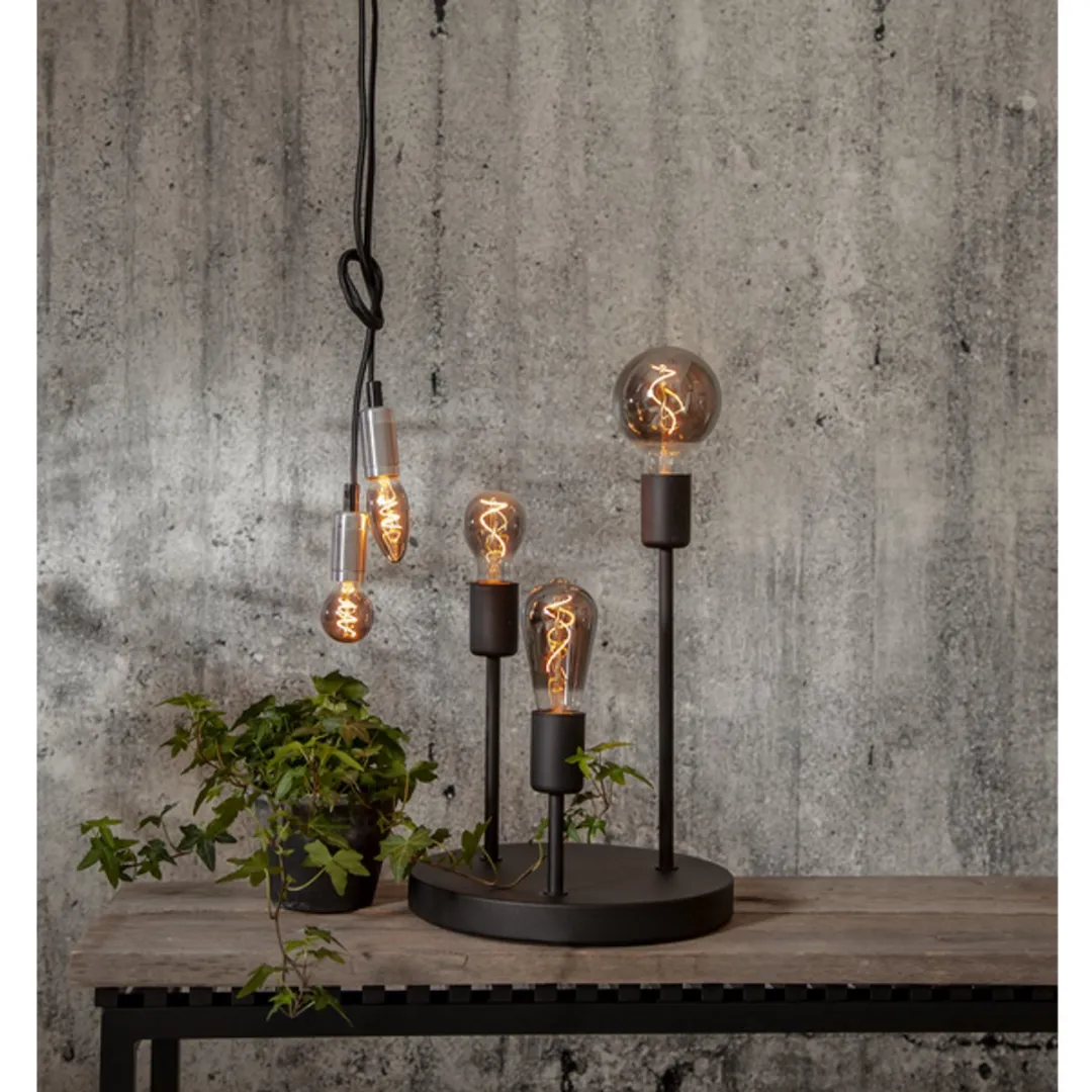 Star Trading Kogellamp E14 3W Rookglas - 3 Stuks