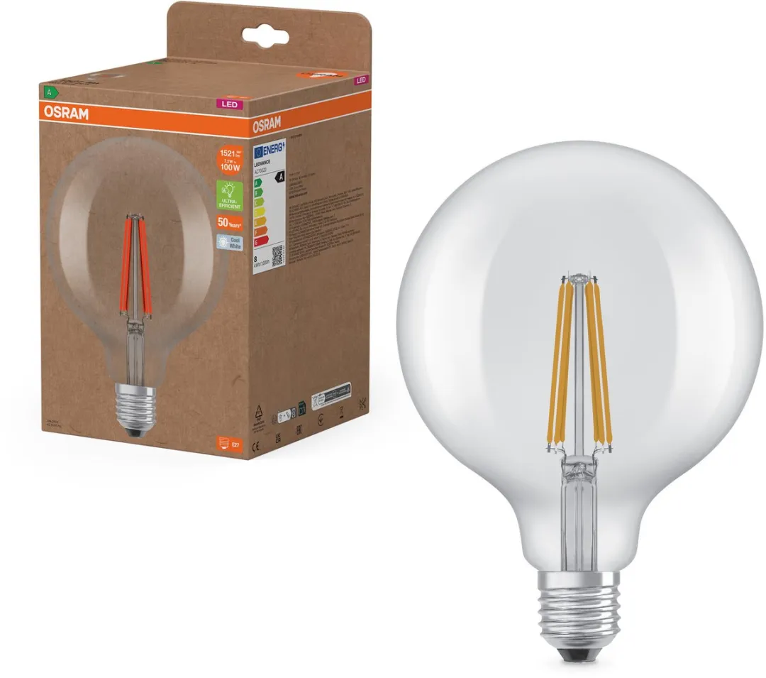 Osram LED Globe 7.2W E27 - 470lm Koel wit