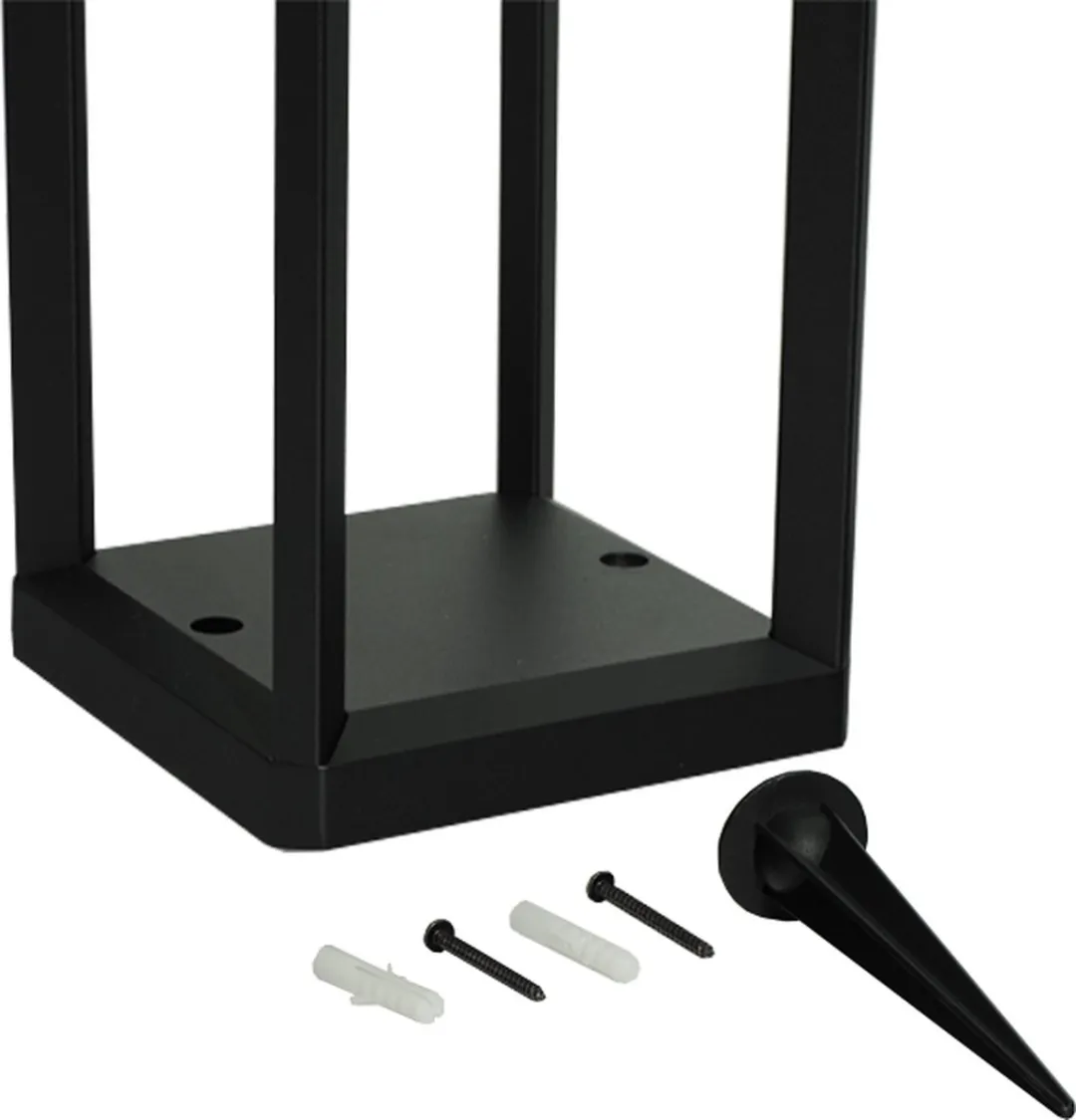Lybardo Zonne Lantaarn 50cm - Warmwit Rookglas - Bewegingssensor - afbeelding 6 van 6