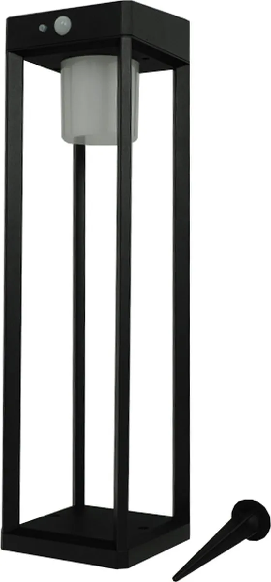 Lybardo Zonne Lantaarn 50cm - Warmwit Rookglas - Bewegingssensor
