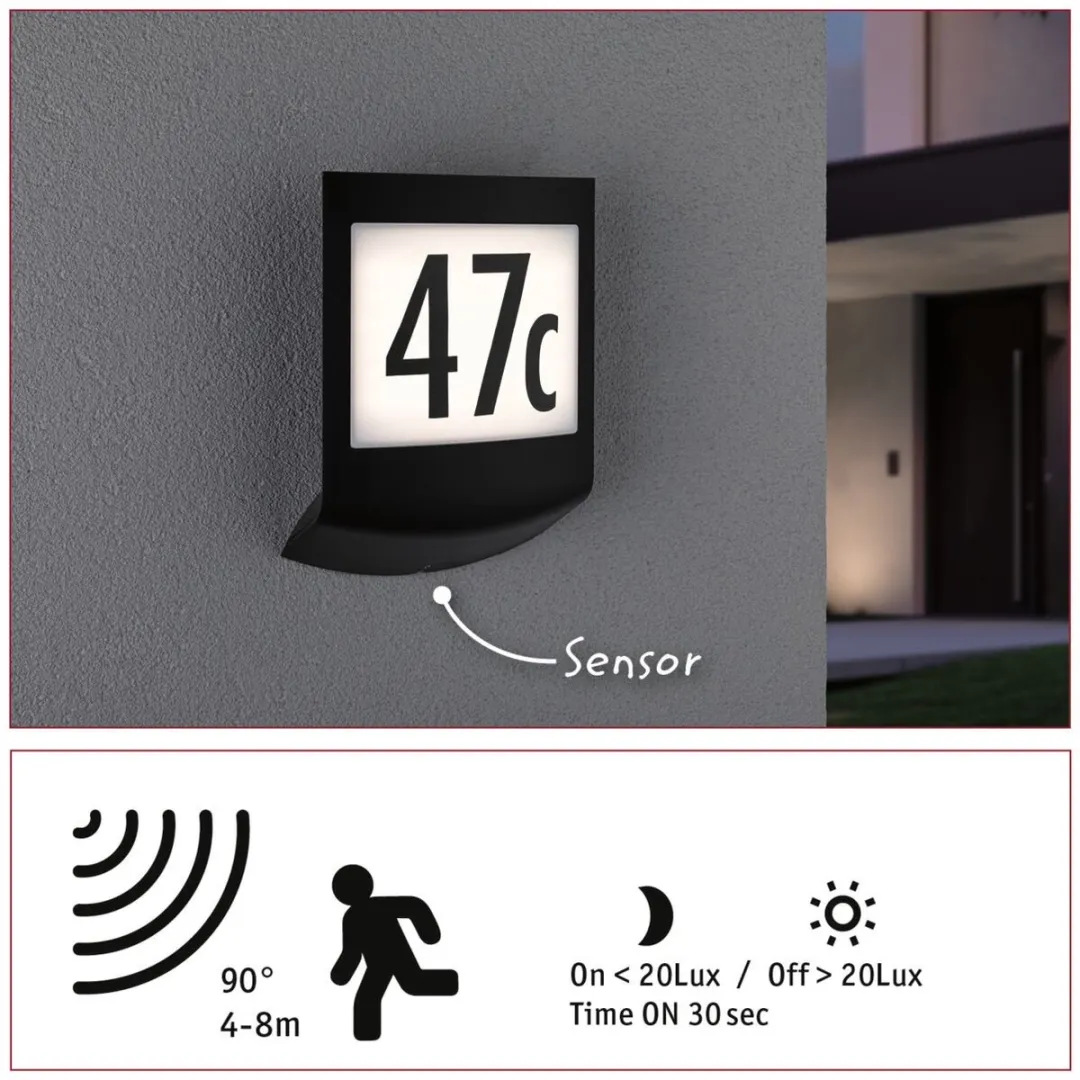Paulmann Padea LED Wandarmatuur Zigbee 8,2W 550lm - Antraciet