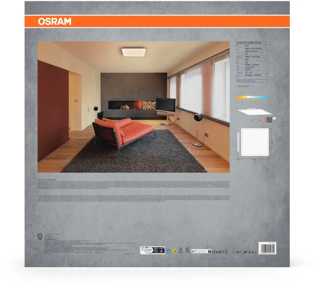 Osram Planon Plus Plafondlamp 600x600mm - 40W Warm Wit - afbeelding 6 van 6