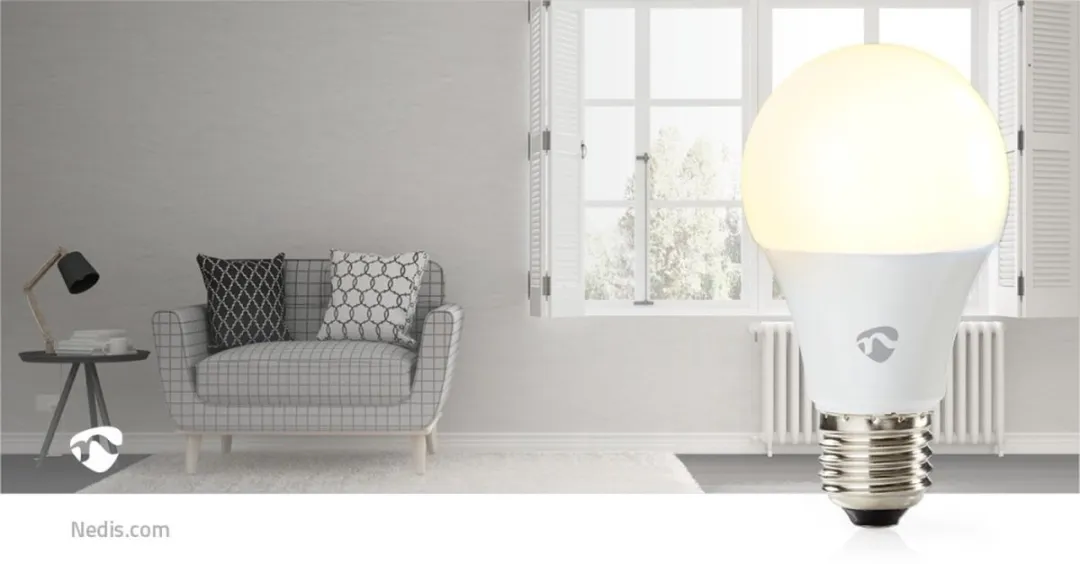 Nedis SmartLife RGB/Wit E27 9W Multicolour Lamp - Mat - Android/iOS