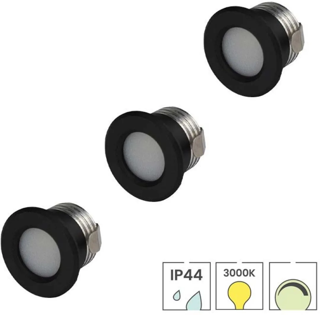 Lybardo Inbouwspots 3W 3-pack