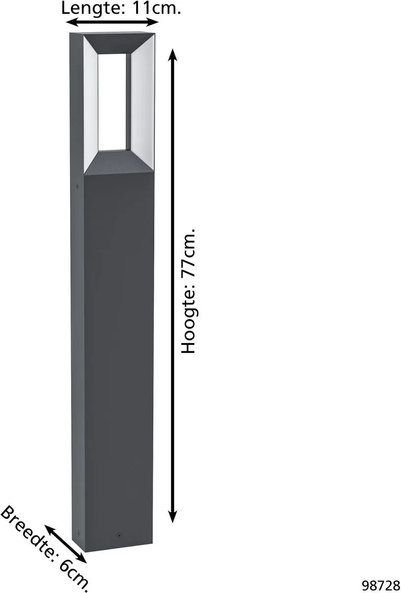 Eglo Riforano Vloerlamp Buiten LED - 2 Lichtpunten - Zwart