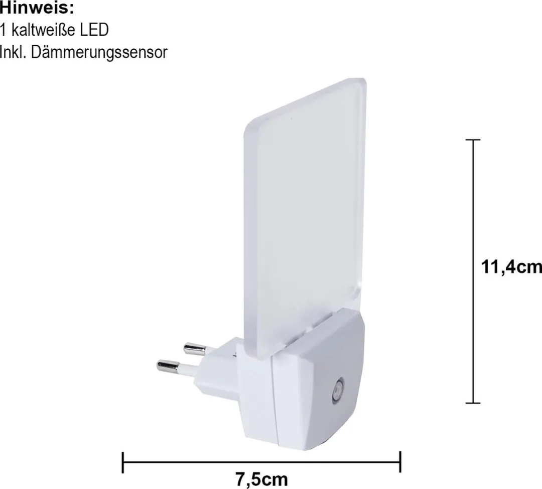 Star Trading LED Nachtlamp Functioneel 5lm - Koel wit - Mat glas