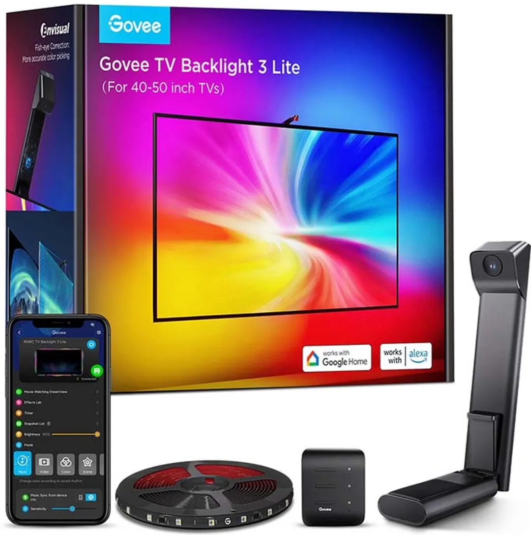 Govee TV Backlight 3 Lite 40-50" RGBICW LED-strip - 72 LED's - Zwart
