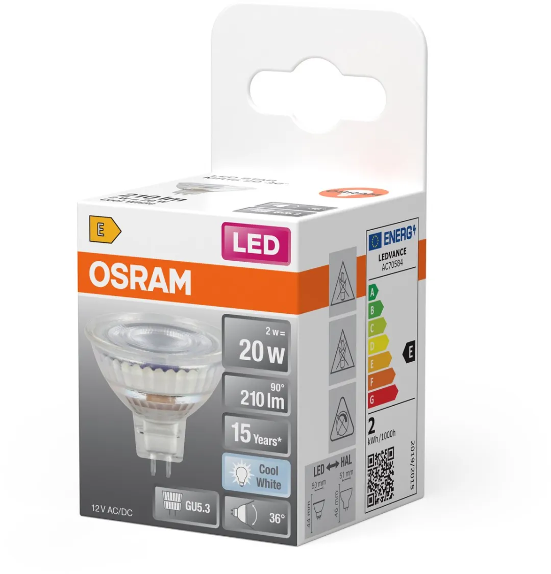 Osram LEDSMR162036 2,1W GU5.3 Koel wit - 4099854458286 - afbeelding 6 van 6