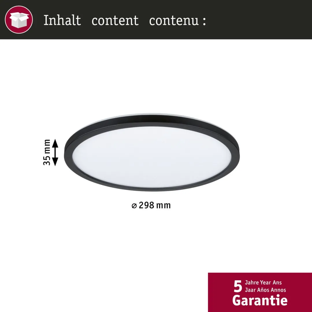 Paulmann Atria Shine LED-paneel 14,8W 2250lm 3000-6500K - Zwart - afbeelding 6 van 6