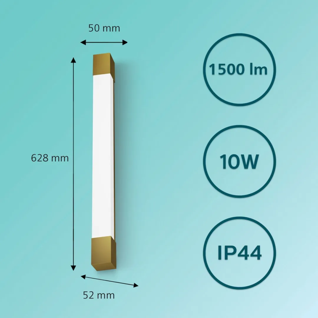 Philips Rover Spiegelverlichting 10W IP44 - Messing