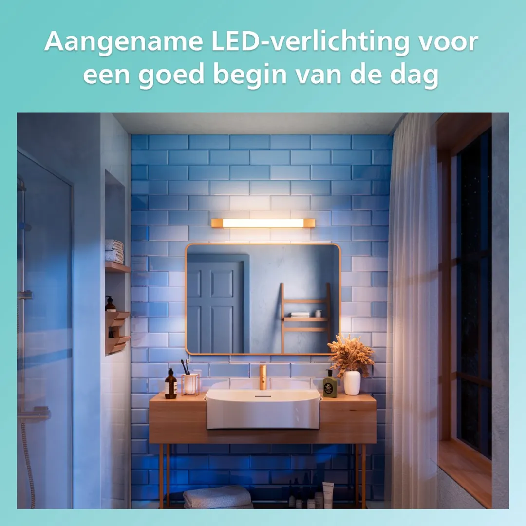 Philips Rover Spiegelverlichting 10W IP44 - Messing - afbeelding 6 van 6