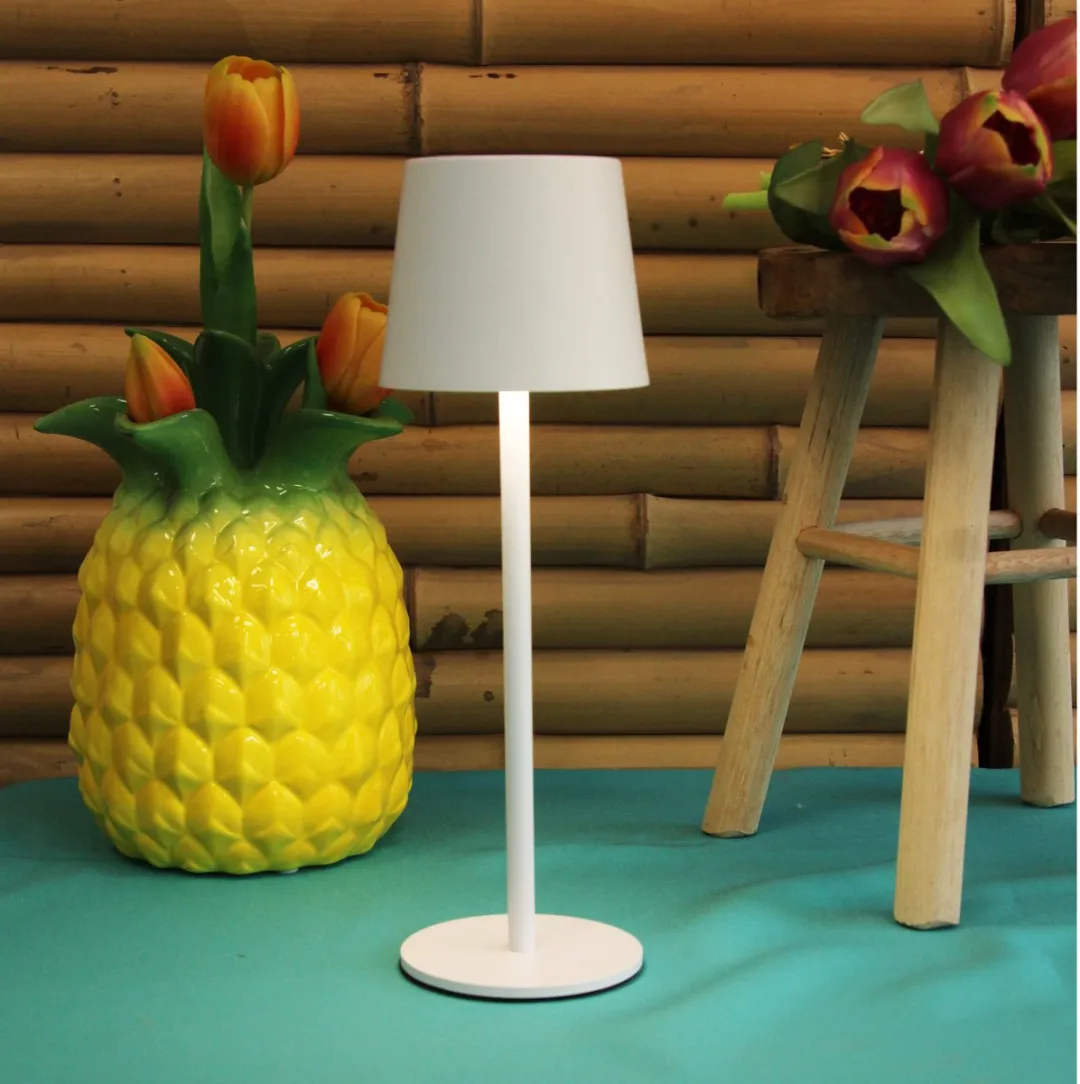 Anna's Collection Portable Tafellamp Ambiance - 2 Stuks - Wit - 27cm