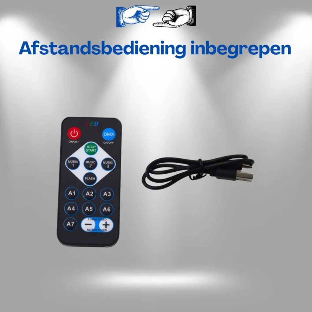 Lean Toys LED Sterrenprojector Nachtlamp RGB - Tafelmodel - Zwart - afbeelding 6 van 6