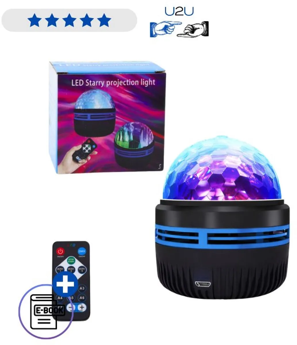 Lean Toys LED Sterrenprojector Nachtlamp RGB
