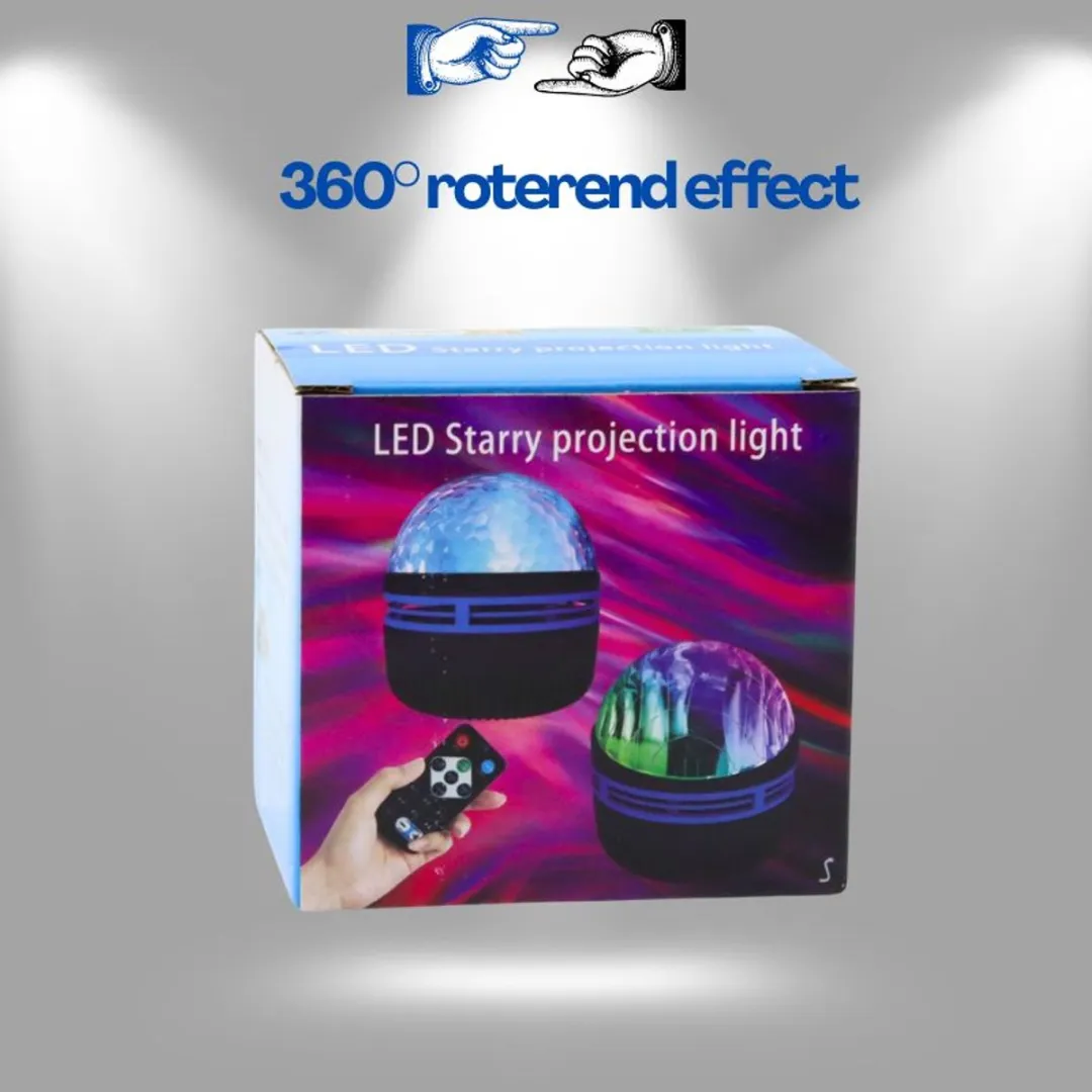 Lean Toys LED Sterrenprojector Nachtlamp RGB - Tafelmodel - Zwart