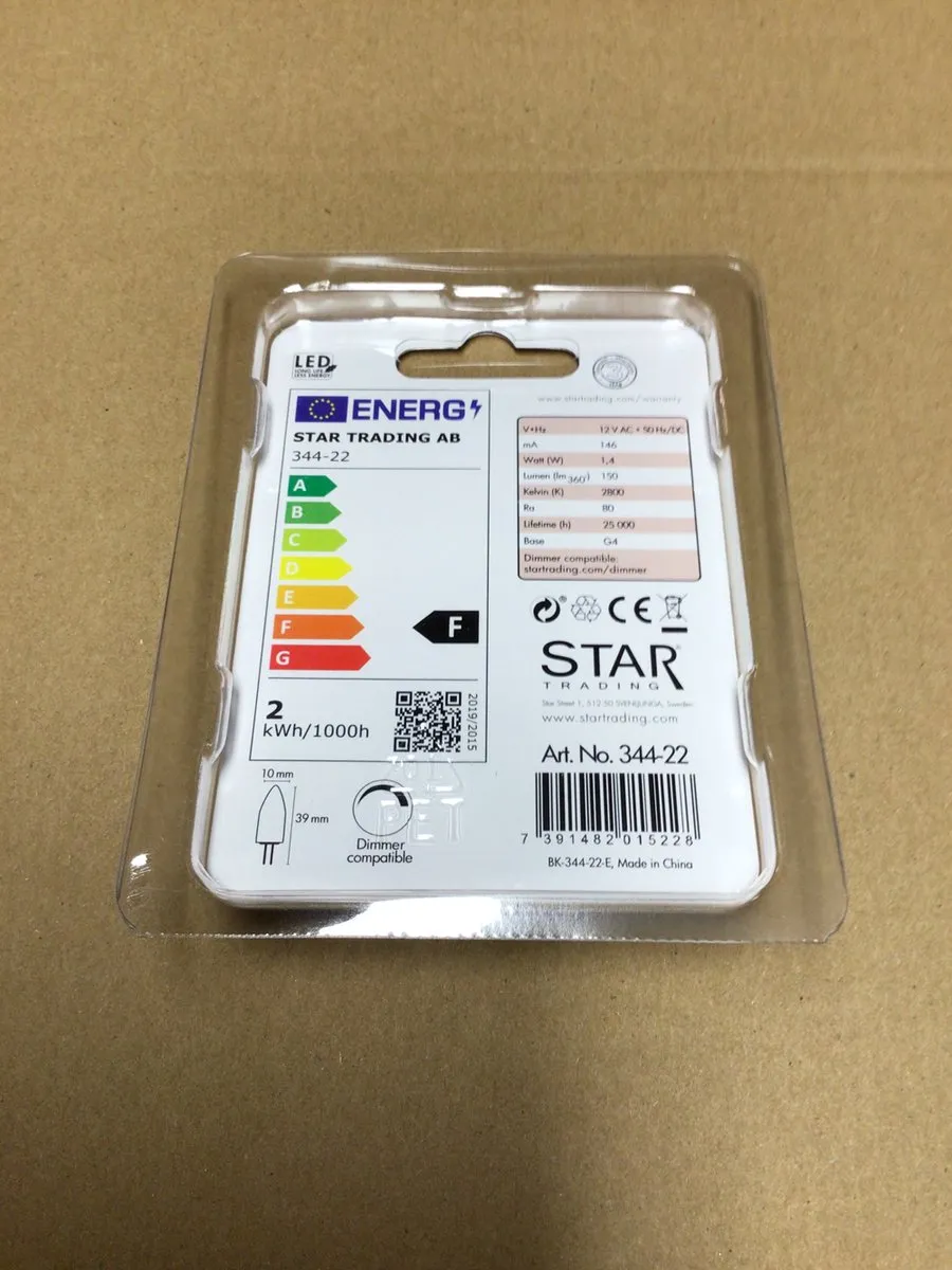 Star Trading Capsule Steeklampje G4 1.4W - Extra Warm Wit 2700K - Mat