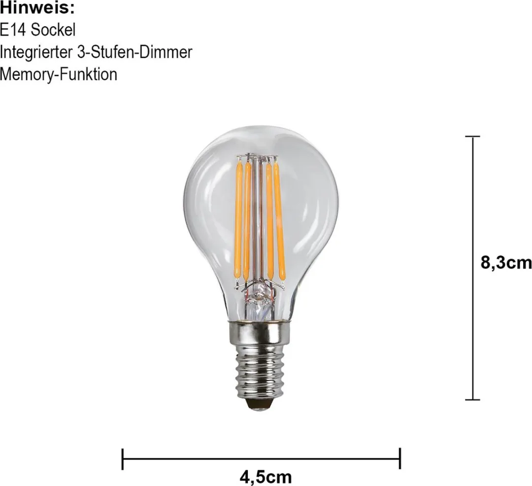 Star Trading E14 Bol 4.2W Warm Wit - Helder