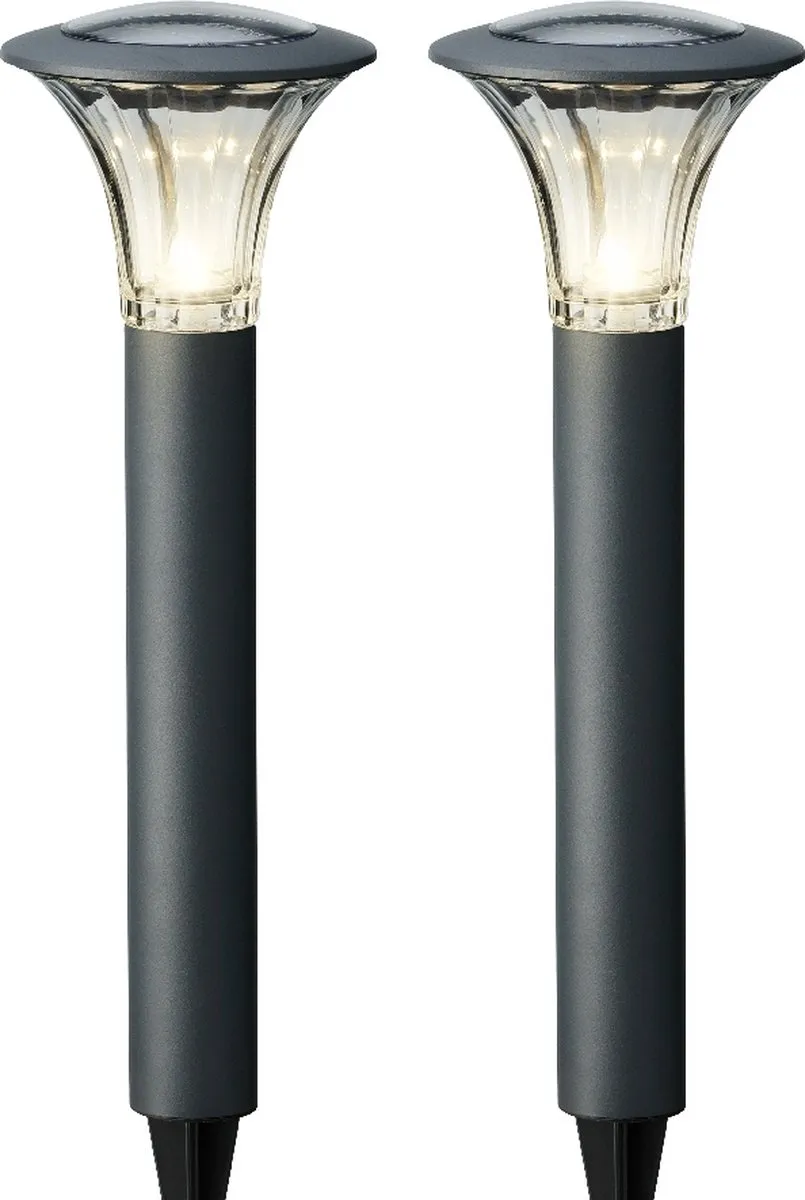 Lumineo LED Solar Set 2 Tuinpaaltjes