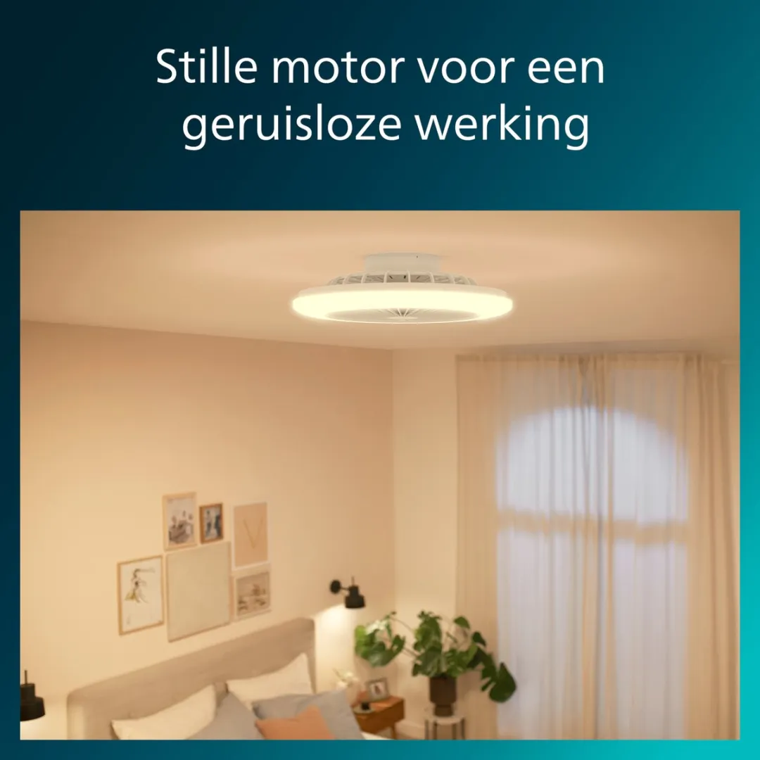 Philips Amigo Plafondventilator 57,5cm - Wit Glitter - 6500K - afbeelding 6 van 6