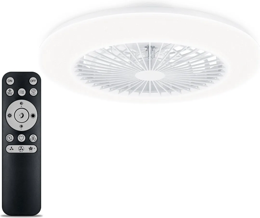 Philips Amigo Plafondventilator 57,5cm - Wit Glitter - 6500K