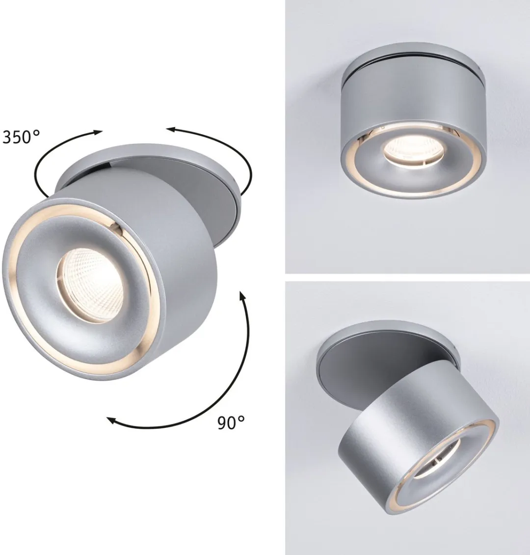 Paulmann LED-inbouwlamp Spircle Rond 78mm 8W 550lm - Chroom mat