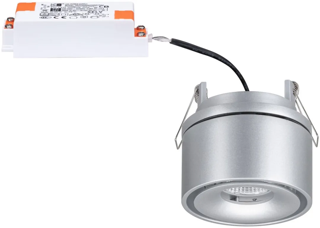Paulmann LED-inbouwlamp Spircle Rond 78mm 8W 550lm - Chroom mat - afbeelding 6 van 6