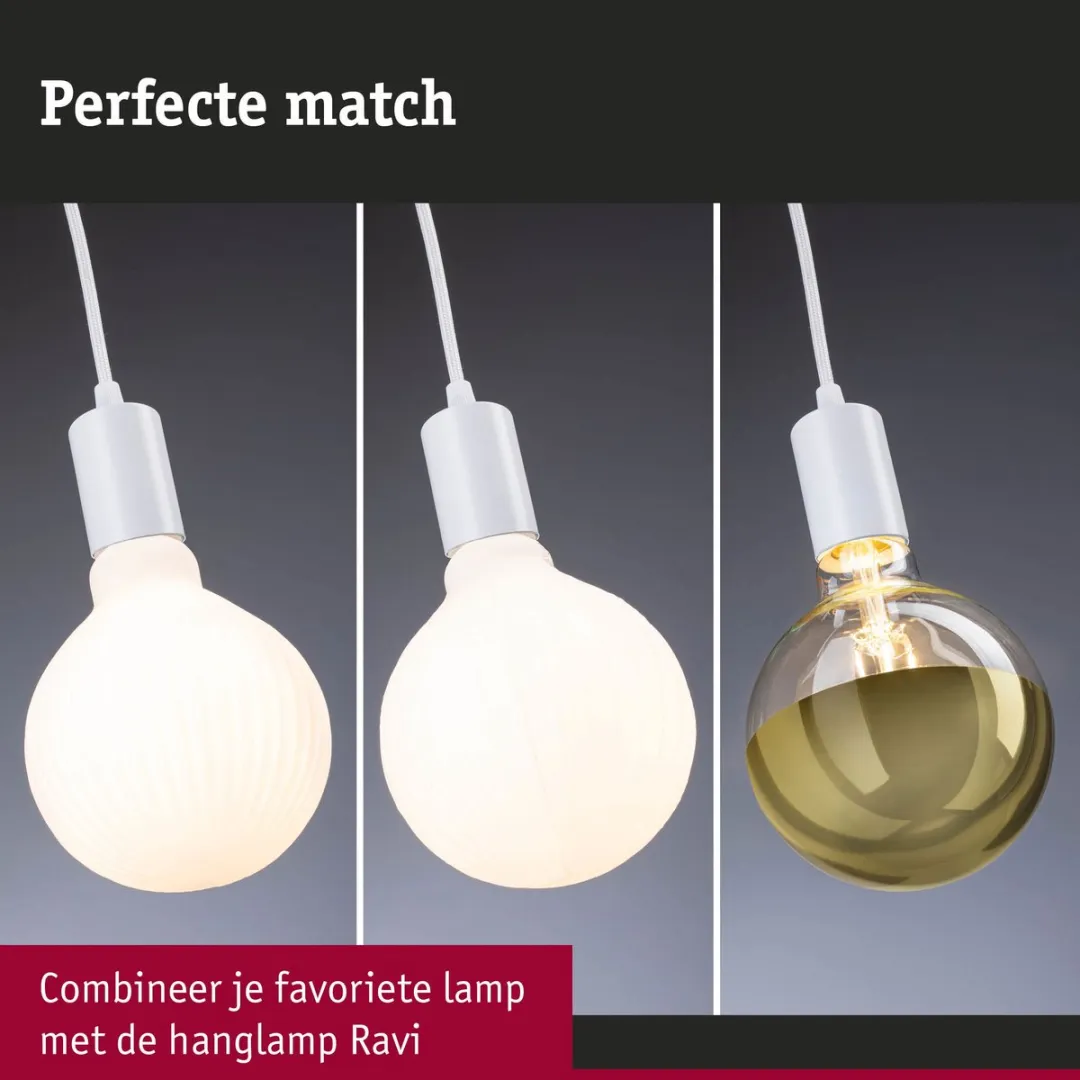 Paulmann Ravi Hanglamp IP44 E27 - 60W - Wit mat