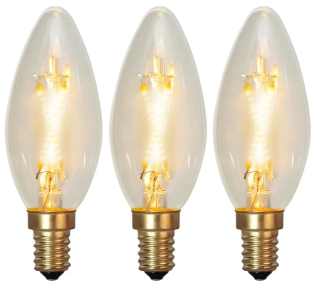 Star Trading Soft Glow Kaarslamp E14 0,5W - 3 Stuks