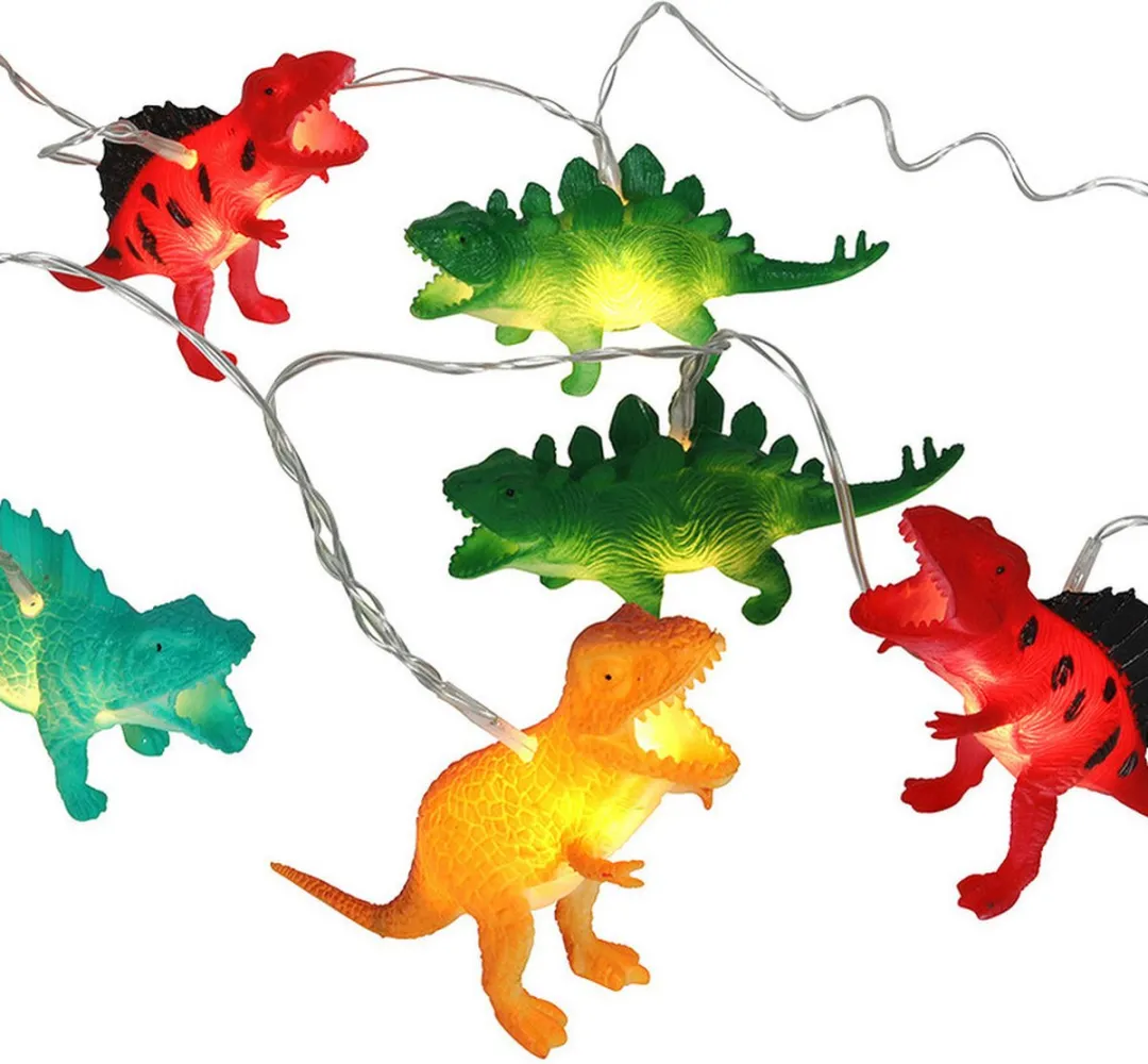 Svenska Living Dinosaurus Lichtsnoer 200cm - 2x LED - Multicolor