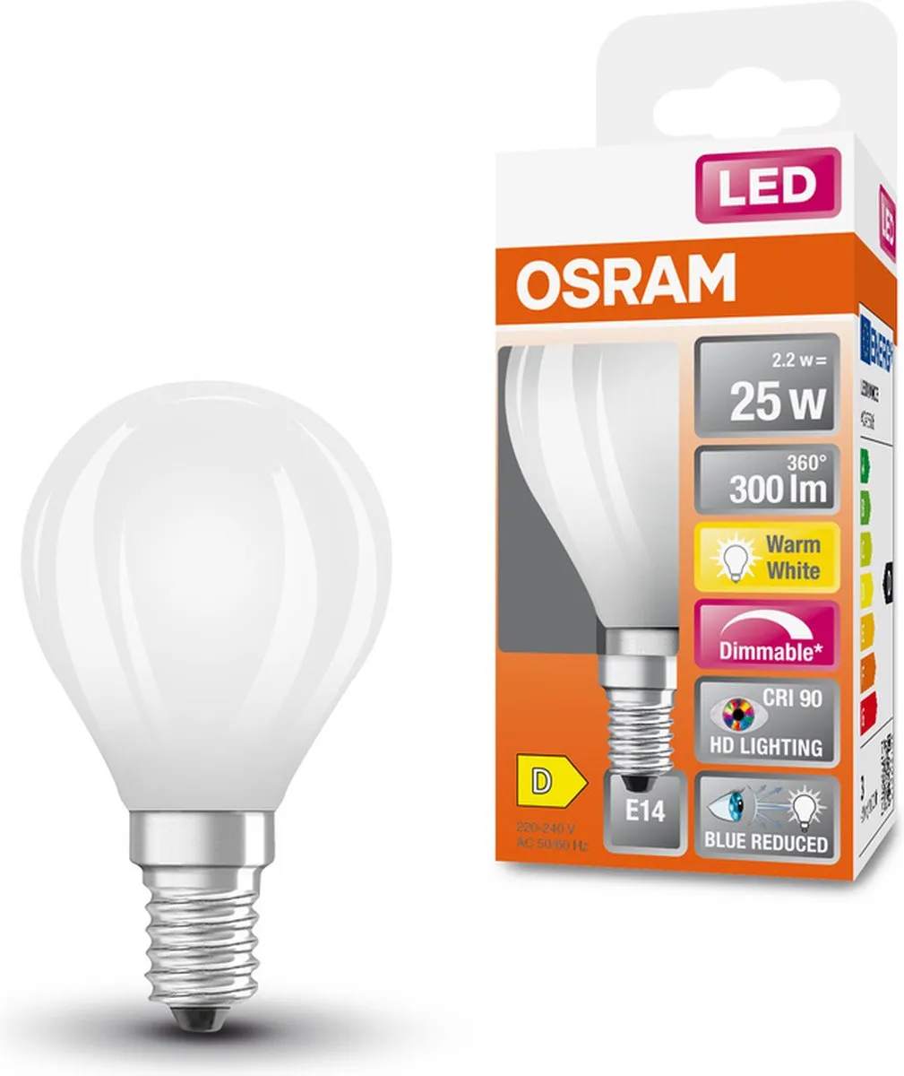 Osram Superstar Classic P GLFR 25 LED - 2,2W 300lm Warm wit - afbeelding 6 van 6