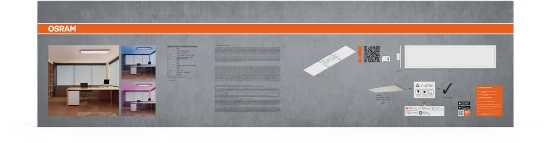 Osram SMART+ Matter Planon Plus LED Paneel RGBW 1200x300mm 36W