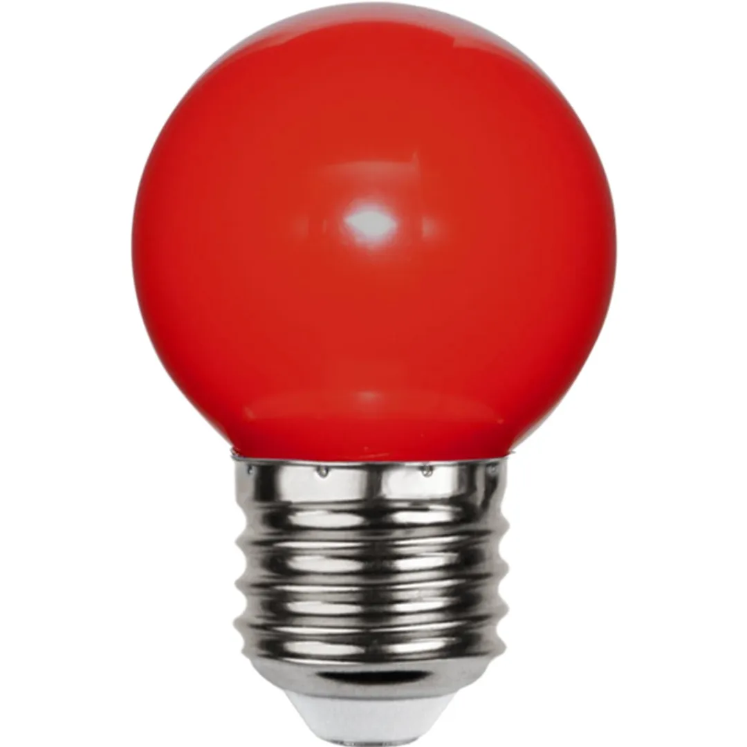 Star Trading Prikkabel Kogellamp E27 1W - 3 Stuks - Rood