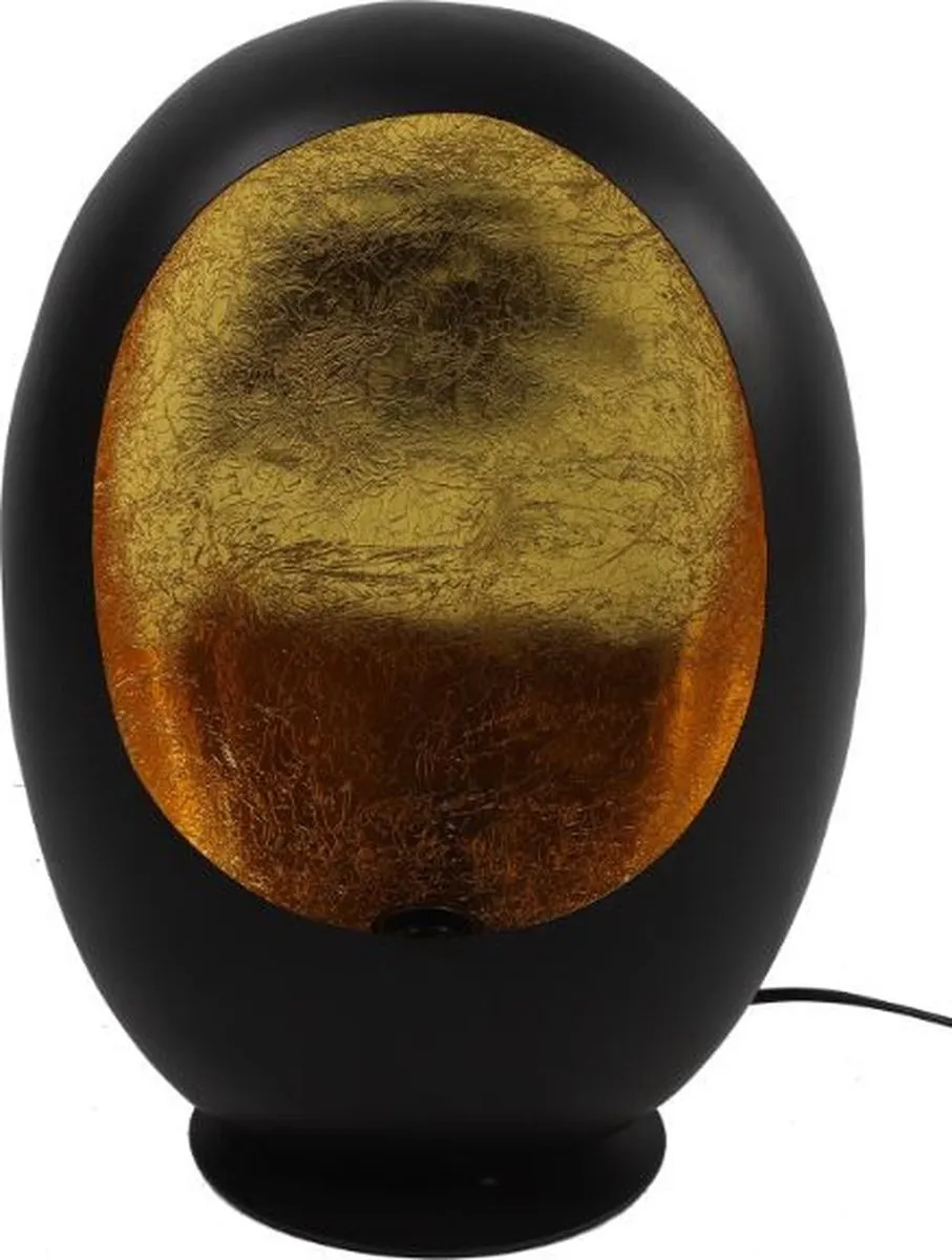 Countryfield Eggy Tafellamp - Zwart/Goud - 44 cm