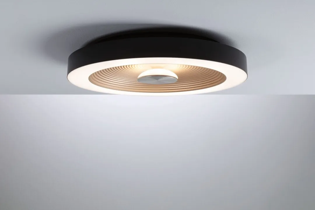 Paulmann Volea LED Plafondlamp 1300lm 3000K - Zwart/Goud - afbeelding 6 van 6