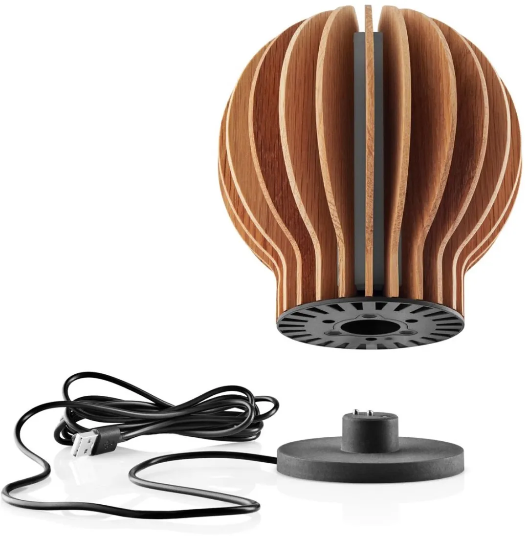 Eva Solo Radiant LED Lamp Rond Oak - 14cm - Bruin - afbeelding 6 van 6