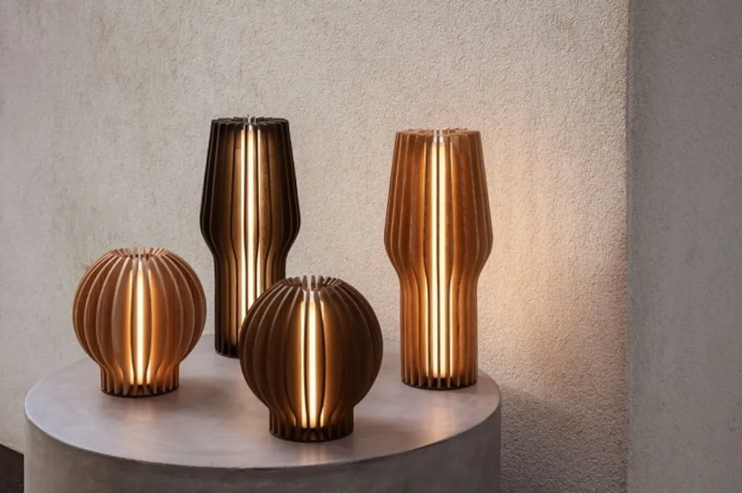 Eva Solo Radiant LED Lamp Rond Oak - 14cm - Bruin
