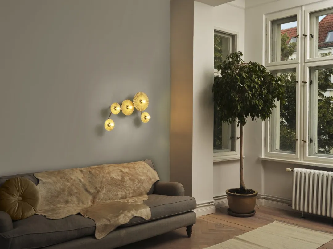 Osram Decor Plisse Wandlamp 5xE27 - Beige - afbeelding 6 van 6