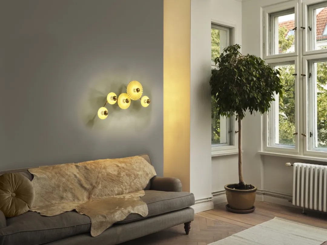 Osram Decor Plisse Wandlamp 5xE27 - Beige