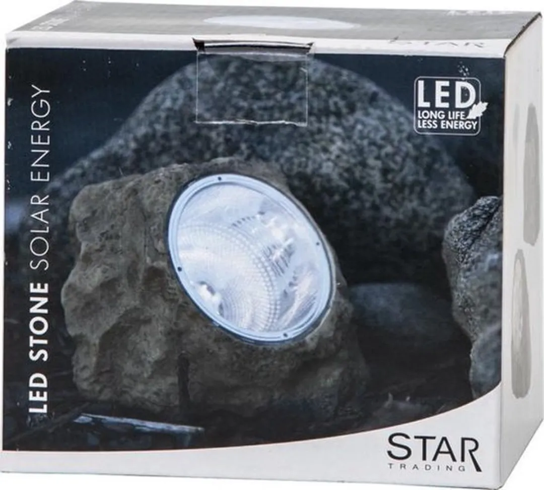Star Trading Solar Decoration Rocky Zonne-energie LED Lamp - Beige/Grijs