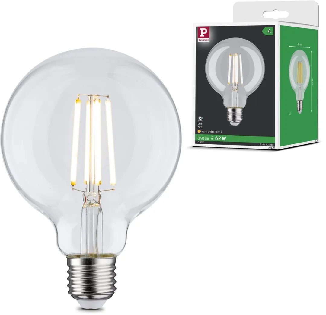 Paulmann Eco-Line LED Globe G95 E27 4W 4000K - Helder