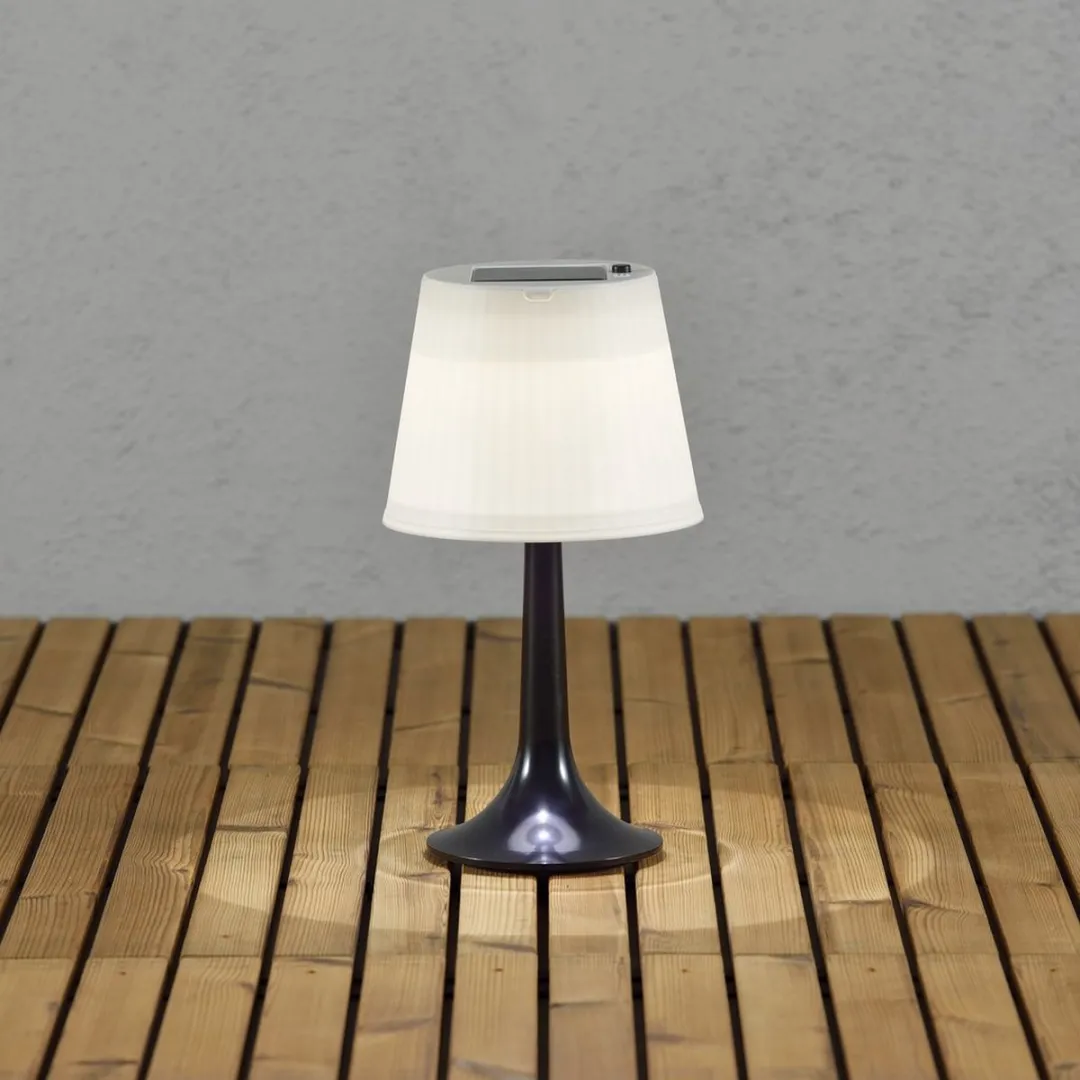 Konstsmide Assisi LED Tafellamp Solar 36cm - Zwart