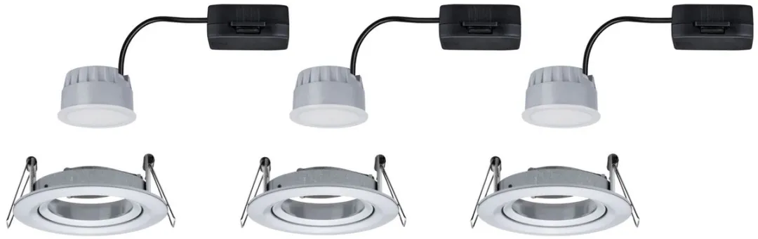 Paulmann LED-inbouwlamp Nova Coin Basisset 3x6W 470lm 2700K - 3 Stuks - afbeelding 6 van 6