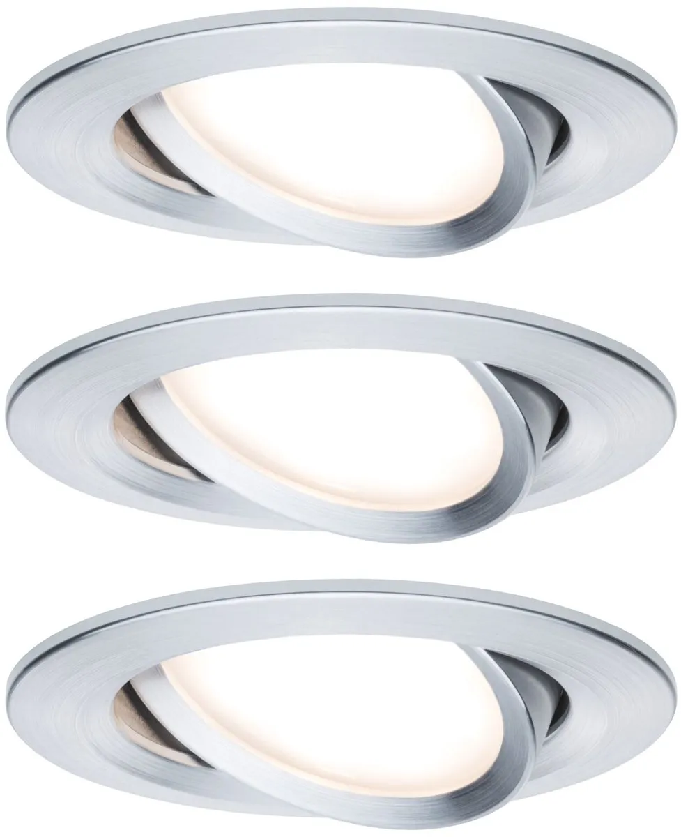 Paulmann LED-inbouwlamp Nova Coin Basisset 3x6W 470lm 2700K - 3 Stuks