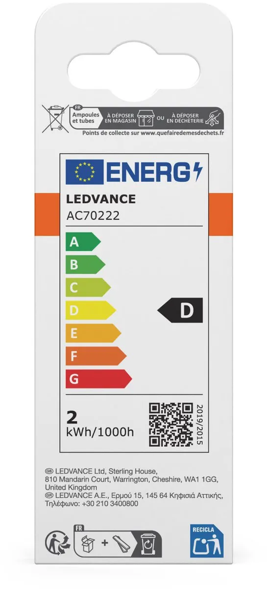 Osram LED Kaarslamp B25 Filament 1,8W - 250lm Koelwit 4000K E14